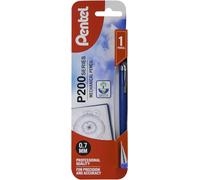 Pentel P200 Mechanical Pencil in Blister Card, 0.7mm HB Lead, Blue Barrel (Sing