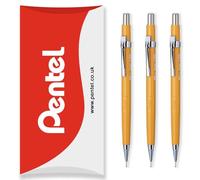 Pentel P200 Series Automatic Mechanical Pencil - Pack of 3 HB Pencils - In Envelope Gift Packaging (P209 (0.9mm))