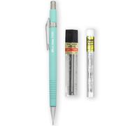 Pentel P205-97C Mechanical Automatic Pencil - Pastel Floral Range - Single + 12 Hi-Polymer HB 0.5mm Refill Leads + Z2-1N Eraser Refills Tube of 4