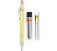 Pentel P205-97C Mechanical Automatic Pencil - Pastel Floral Range - Single + 12 Hi-Polymer HB 0.5mm Refill Leads + Z2-1N Eraser Refills Tube of 4