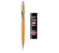 Pentel P209 Mechanical Pencil - 0.9mm - Yellow Barrel + Ain Stein 0.9mm 2B Refill Leads