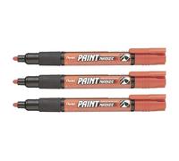 PENTEL PAINT MARKER MMP20 Permanent Markers Medium Round Tip Orange Pack of 3