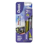 Pentel Paint Marker with Medium Bullet Tip 4.5 mm - Silver/Gold (Pack of 2)