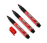 Pentel Permanent Cellulose Paint Marker Pens - MMP20 - Pack of 3 - Red
