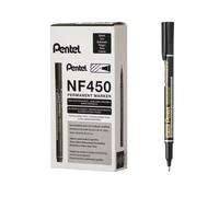 Pentel Extra Fine Permanent Marker Black - Pack of 12, NF450-A