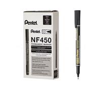 Pentel Extra Fine Permanent Marker Black - Pack of 12, NF450-A