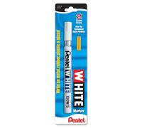 Pentel Permanent Marker, White, Fine Point, 1 Pack (100W-S)
