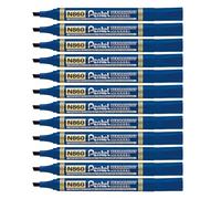 Pentel Chisel Tip Permanent Marker, Blue ink, 1 pack of 12 markers