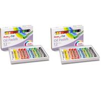 Pentel phn-12 Arts Oil Cake, Multi-Colour (Pack of 2)