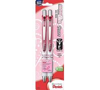 Pentel Pink BCA EnerGel Pearl Deluxe RTX Liquid Gel Pen, 0.5mm, Fine Line, Needle Tip (BLN75WBP2PA) by Pentel