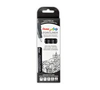 Pentel Point liner S20P-5, set of 5 fineliners, black, waterproof and non-fading