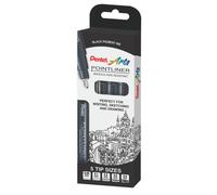 Pentel Pointliner AST Sizes Black P5