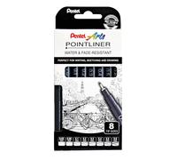 Pentel Pointliner Black Pack of 8