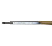 Pentel Pointliner Colour S40 Fineliner - Dye Ink, 0.4 mm, Brown (Pack of 12)
