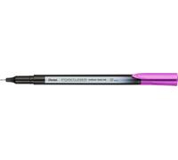 Pentel Pointliner Colour S40 Fineliner - Dye Ink, 0.4 mm, Fuchsia (Pack of 12)