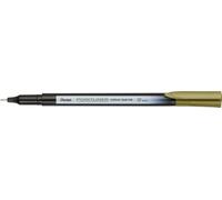 Pentel Pointliner Colour S40 Fineliner - Dye Ink, 0.4 mm, Golden Brown (Pack of 12)