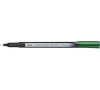 Pentel Pointliner Colour S40 Fineliner - Dye Ink, 0.4 mm, Green (Pack of 12)