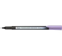 Pentel Pointliner Colour S40 Fineliner - Dye Ink, 0.4 mm, Lavender (Pack of 12)