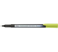Pentel Pointliner Colour S40 Fineliner - Dye Ink, 0.4 mm, Lime Green (Pack of 12)