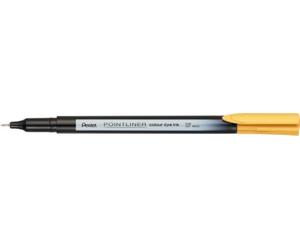 Pentel Pointliner Colour S40 Fineliner - Dye Ink, 0.4 mm, Ochre Yellow (Pack of 12)