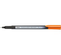 Pentel Pointliner Colour S40 Fineliner - Dye Ink, 0.4 mm, Orange (Pack of 12)