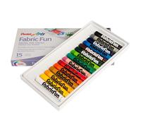 Pentel PTS15 Fabric Fun Pastel Dye Sticks 15 Colours