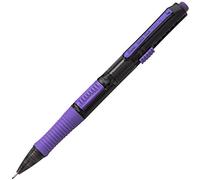 Pentel Quick Click Pop Mechanical Pencil, (0.7mm) Medium 2B Lead, Black Barrel W/Violet Trim Box of 12 (PD217AV)