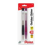 Pentel Quicker Clicker Automatic Pencil, 0.9mm, Transparent Burgundy Barrel, 2 Pack (PD349BP2-K6)