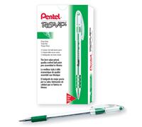 Pentel R.S.V.P. Ballpoint Pen 0.7mm Fine Tip Green Ink Box of 12 (BK90-D)