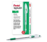 Pentel R.S.V.P. Ballpoint Pen Medium Point Green Ink (BK91-D) 12 Tot