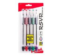 Pentel R.S.V.P. Ballpoint Pens Fine Point 0.7 mm Clear Barrel Assorted Ink Colors Pack Of 5