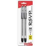 Pentel R.S.V.P. Medium Ballpoint Pens 2/Pkg-Black
