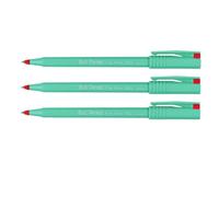 Pentel R50 Ball - Liquid Ink Rollerball Pen - 0.8mm Nib - 77% Recycled - Red Ink - Pack of 3