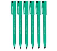 Pentel R50 Fine Point Liquid Ink Rollerball Pens - 0.8mm Tip 0.4mm Line Width - 77% Recycled - Black Ink - Pack of 6 in Gift Box