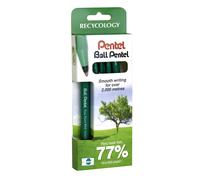 Pentel R50 Rollerball 4pc Wallet Black