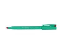 Pentel R50 Rollerball Pen Green Barrel Water-based 0.8mm Tip 0.4mm Line Red Ref R50-B [Pack of 12]
