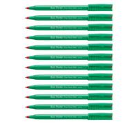 Pentel R50 Rollerball Pen Green Barrel Water-based 0.8mm Tip 0.4mm Line Red Ref R50-B [Pack of 12]