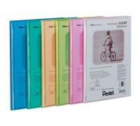 Pentel Recycology A4 Display Book Clear 20 Pocket Assorted Colours (Pack 5)