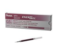 Pentel Refill Ink for EnerGel Pen Needle Tip, Fine, 12 Pack, 0.5mm, Pink (LRN5-P)