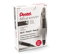 Pentel RSVP Mini Ballpoint Pen (1.0mm) Medium Line Red Ink 12 pack