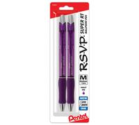 Pentel RSVP Super RT Ballpoint Pen (1.0mm) Medium Line Violet Ink 2