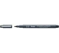 Pentel S20P Pointliner Calligraphy Pen, 2.0mm Tip, Black ink (Single Pen)