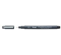 Pentel S20P Pointliner Fibre Tip Pen, Fineliner, 0.1mm Tip, Black ink (Single Pen)