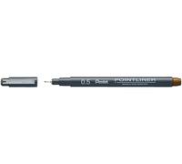 Pentel S20P Pointliner Fibre Tip Pen, Fineliner, 0.5mm Tip, Sepia ink (Single Pen)