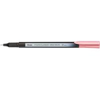 Pentel S40 Pointliner Pen, Colour Dye Ink, 0.4mm Line, Baby Pink ink (One Pen)