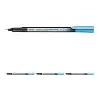 Pentel S40 Pointliner Pen, Colour Dye Ink, 0.4mm Line, Sea Blue ink (One Pen) (Pack of 4)