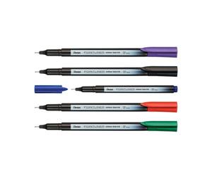 Pentel S40 Pointliners Assorted Colours (Pack of 6) S40-6