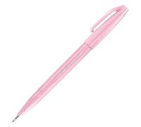 Pentel Brush Sign Pen SES15C - Brush Nib - Fibre Tip - Pale Pink - Single