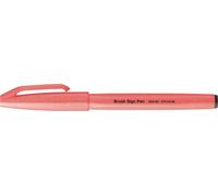 Pentel SES15C-FBX Brush Sign Pen Neon Red, Fibre Pen, Brush-like Tip, Pack of 1