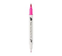 Pentel SESW30C-T109E Brush Sign Pen Twin Fibre-Tip Pen with Two Flexible Writing Tips, Water-Based Ink, Pink, Pack of 1, Coral
